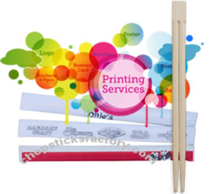 Personalize logo trade show wedding party disposable bamboo chopsticks