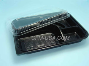 12 inches togo bento lunch boxes 5 compartments lids J8306